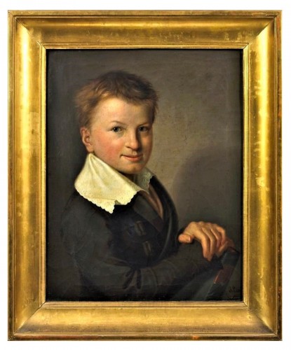 Portrait of a young boy -   Johannes Luthy (1803-1873)